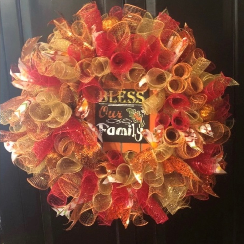 Custom Deco Mesh Wreath